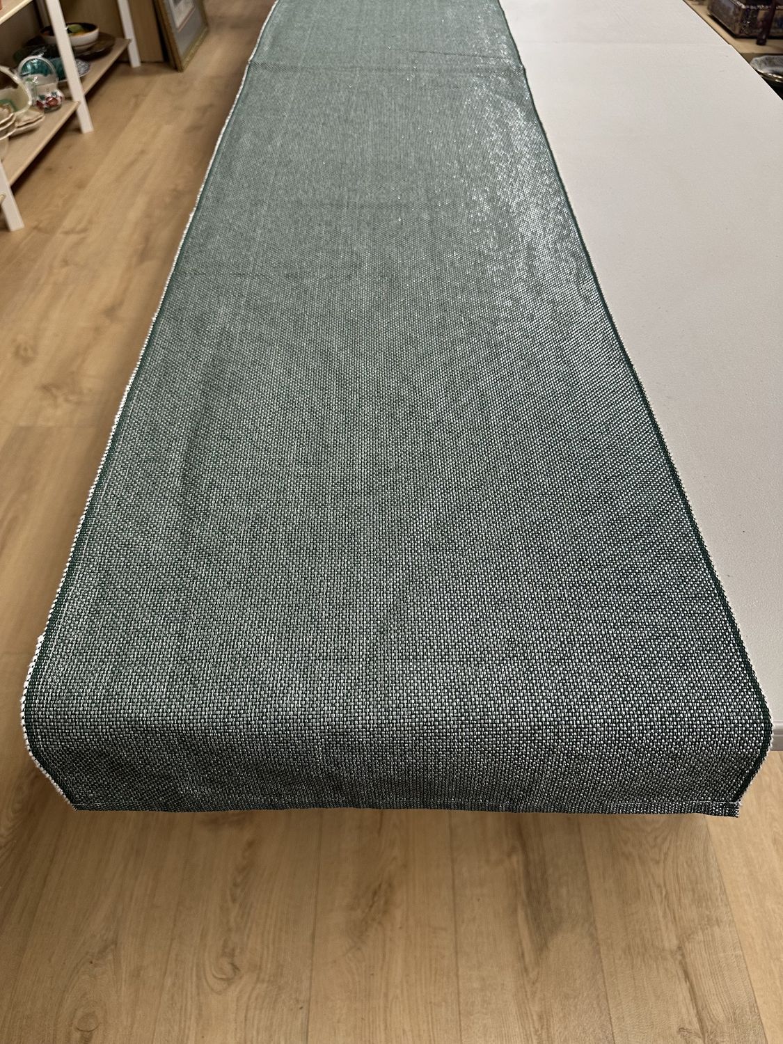 Housewares. Runner. Green Shimmer. 16&quot;W x 90&quot;L