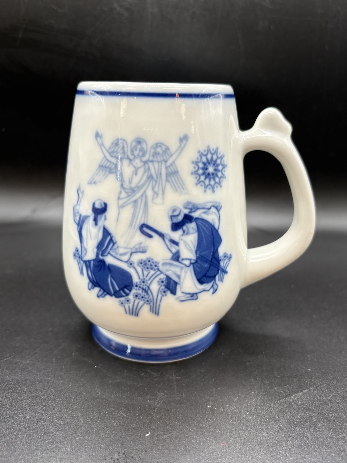 Porcelain. Norway. Porsgrund. 1974 Christmas Mug, "The Shepherds in the Field". 5"H