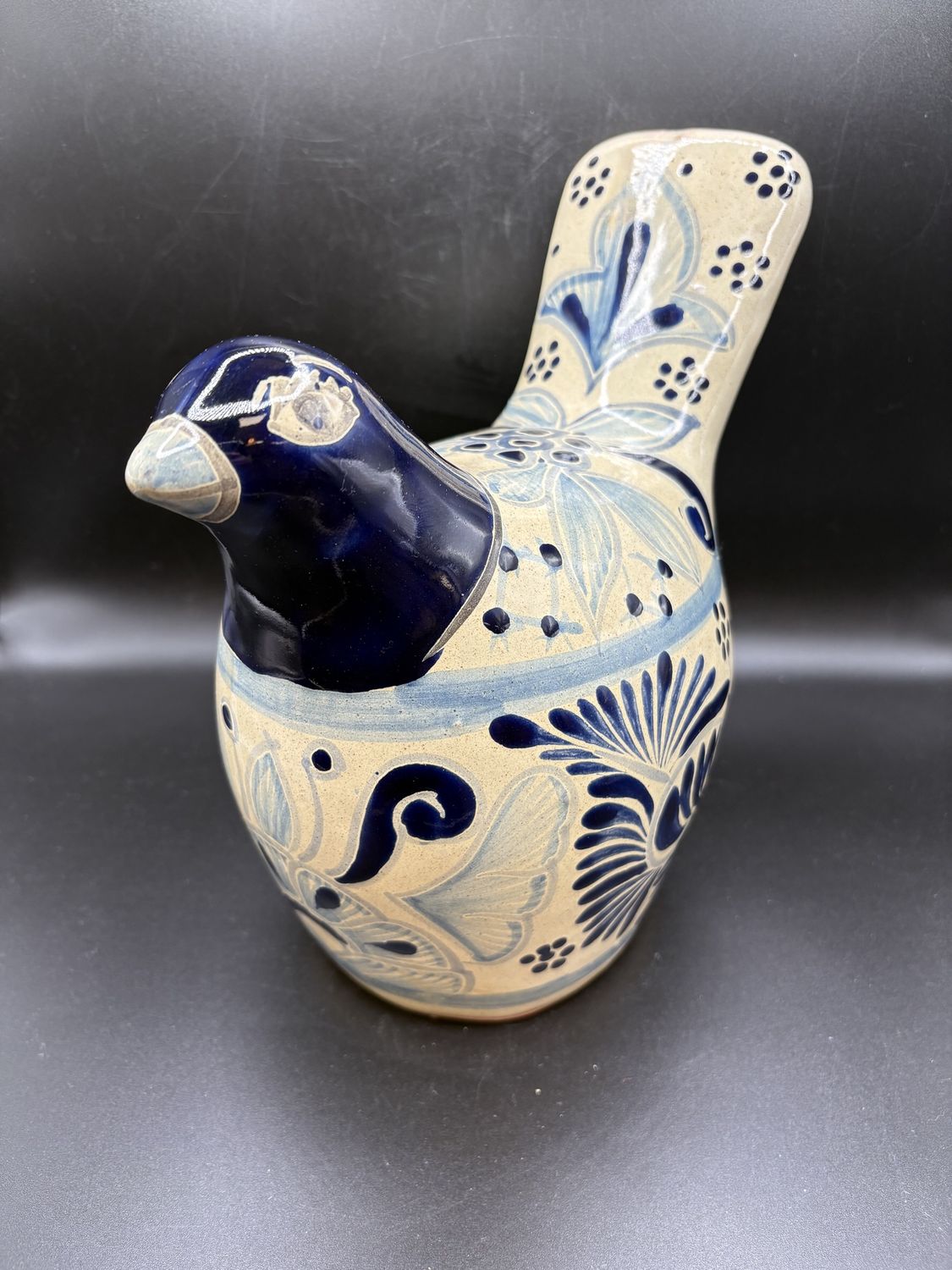 Ceramic. Mexico. World Traveler. Tonala Art Bird Figurine. 9"H