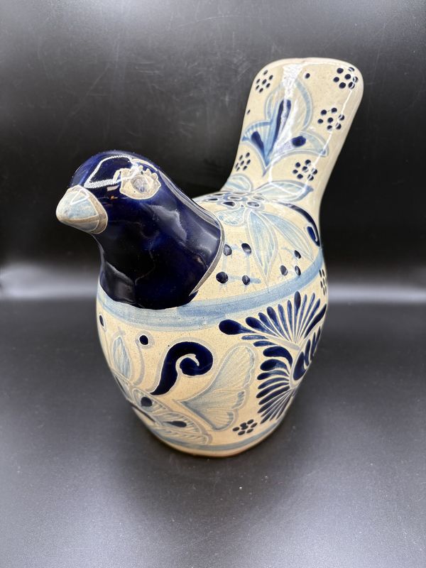 Ceramic. Mexico. World Traveler. Tonala Art Bird Figurine. 9"H