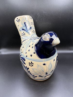 Ceramic. Mexico. World Traveler. Tonala Art Bird Figurine. 9"H