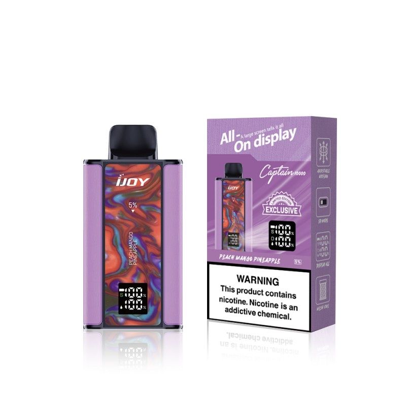 iJOY Captain 10k Disposable Nicotine (5%), Flavour: Peach Mango Pineapple