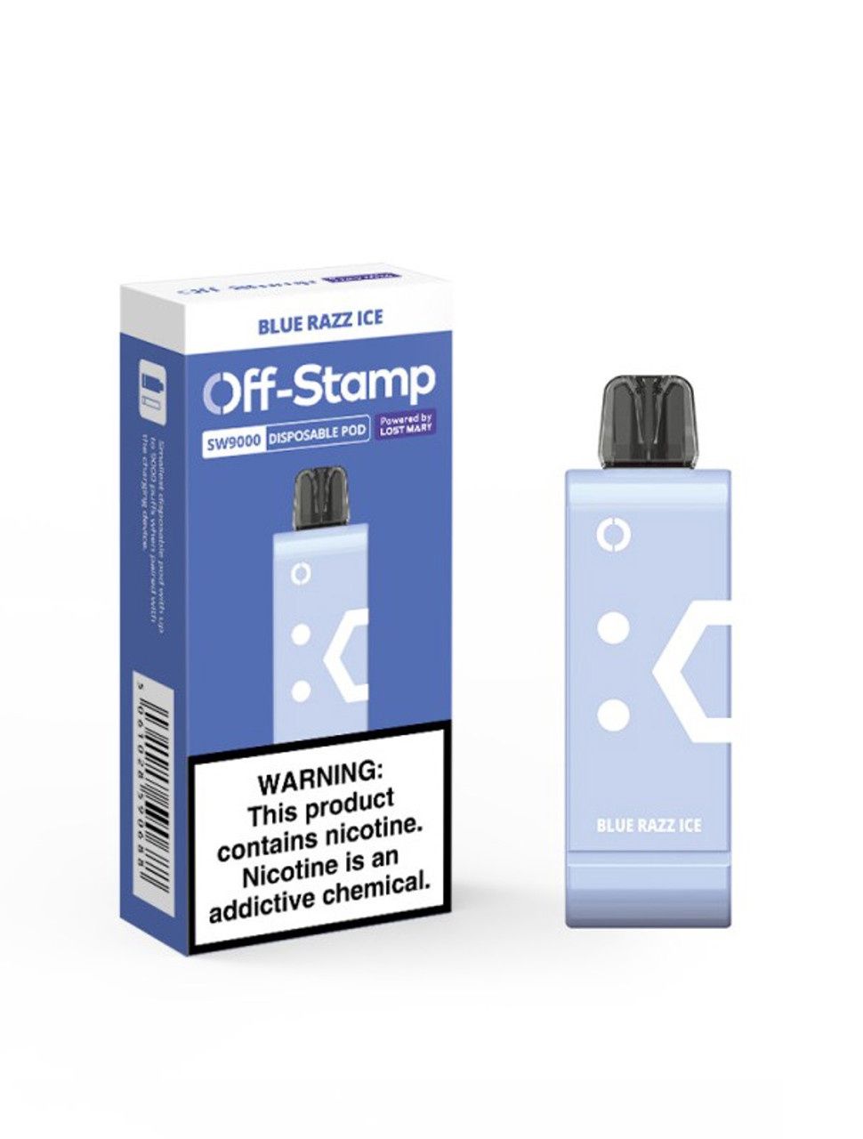 Off-Stamp SW9000 Disposable Pod (5%), Flavour: BLUE RAZZ ICE