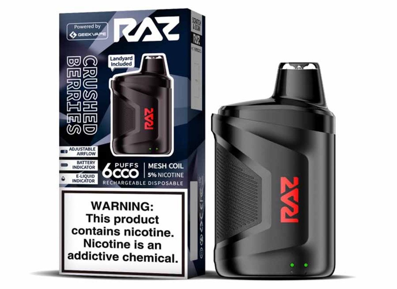 RAZ CA6K Disposable Nicotine (5%), Flavour: Crushed Berries