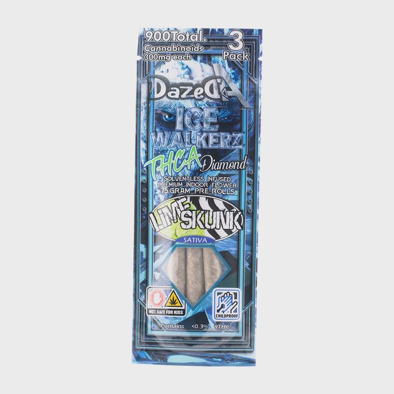 DaZeD ICE WALKERZ THCA Diamond Pre-Rolls (3PK)