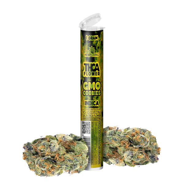 HEMP LIVING THCA Pre-Rolls, Strain: GMO (I)