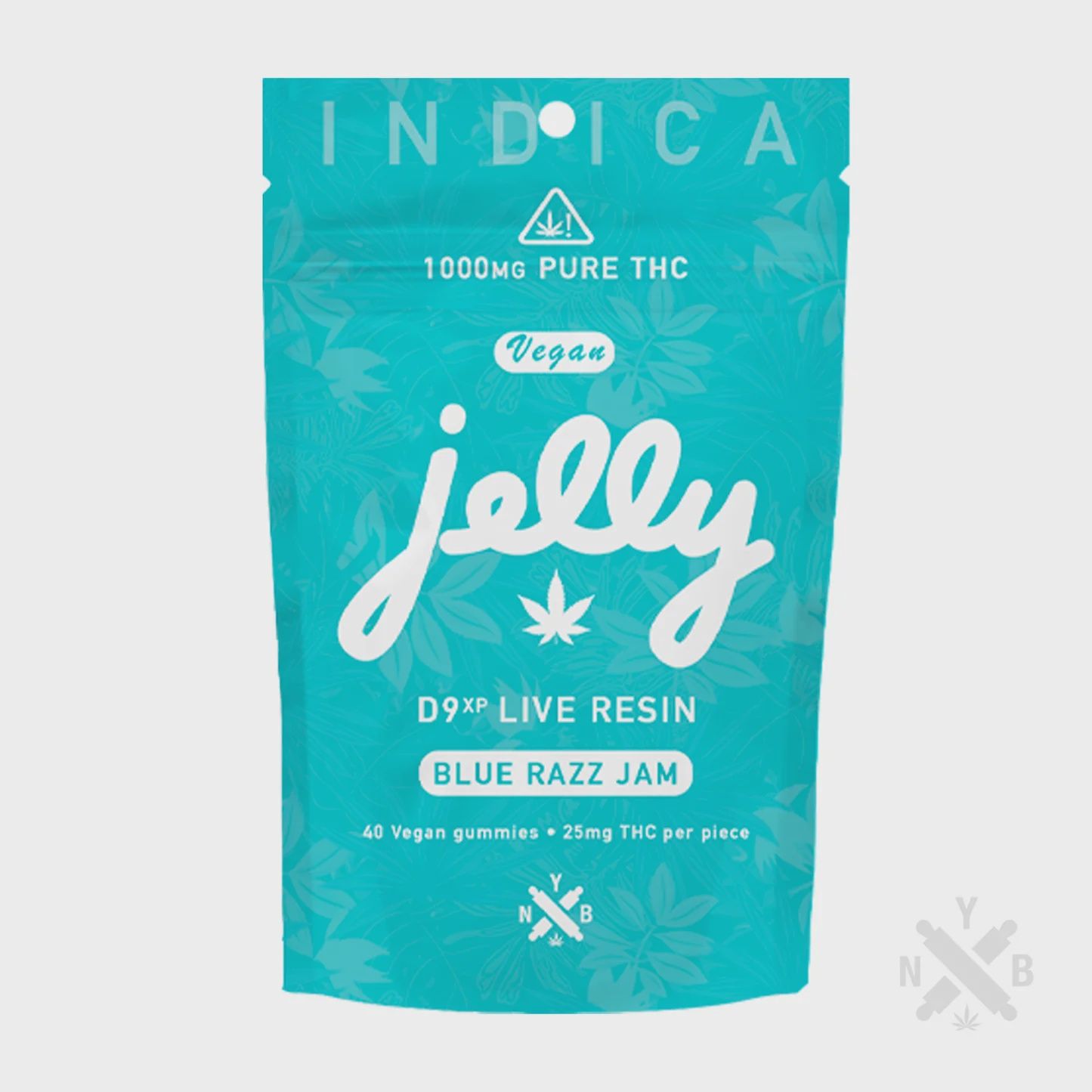 jelly Delta 9xP Live Resin Gummies - 1000mg (40CT), Flavour: Blue Razz Jam