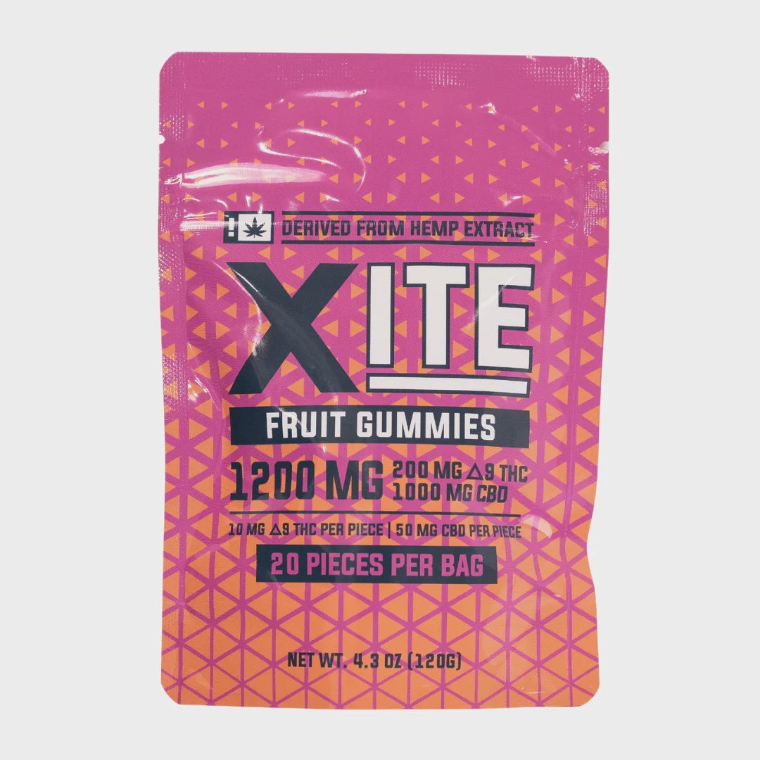 XITE Delta 9:CBD Fruit Gummies - 1200mg  (20PC)