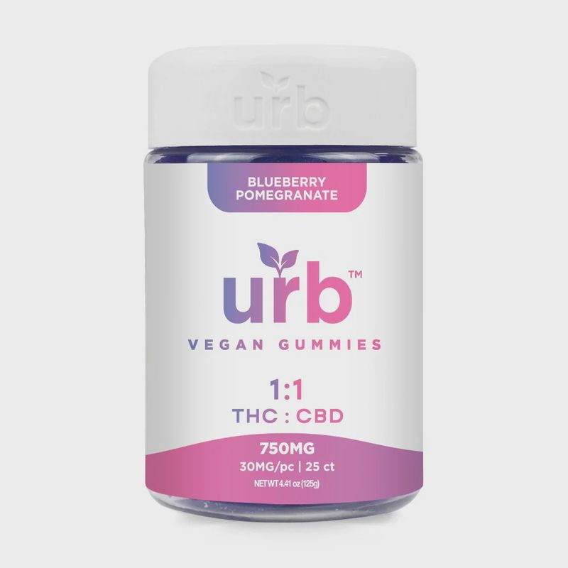 urb Vegan Gummies 1:1 (THC:CBD) - 25 PC