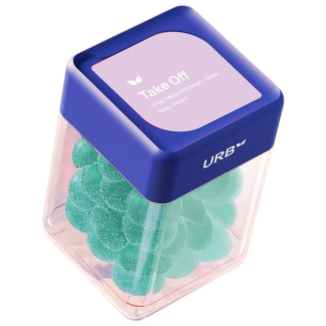 urb Skybites Take-Off Gummies (10mg/300mg/30CT), Strain: Sour Blueberry - Indica