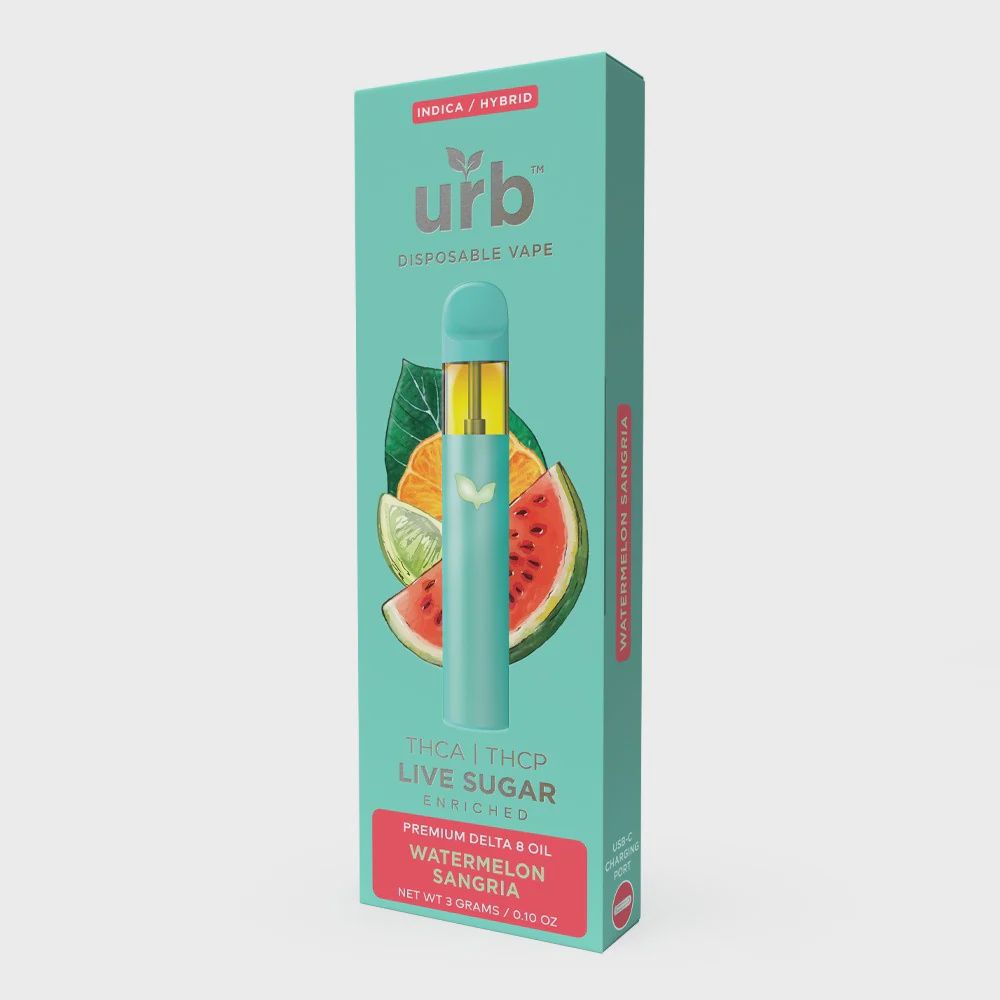urb Live Sugar Disposable (3g), Strain: Watermelon Sangria (Indica Hybrid)