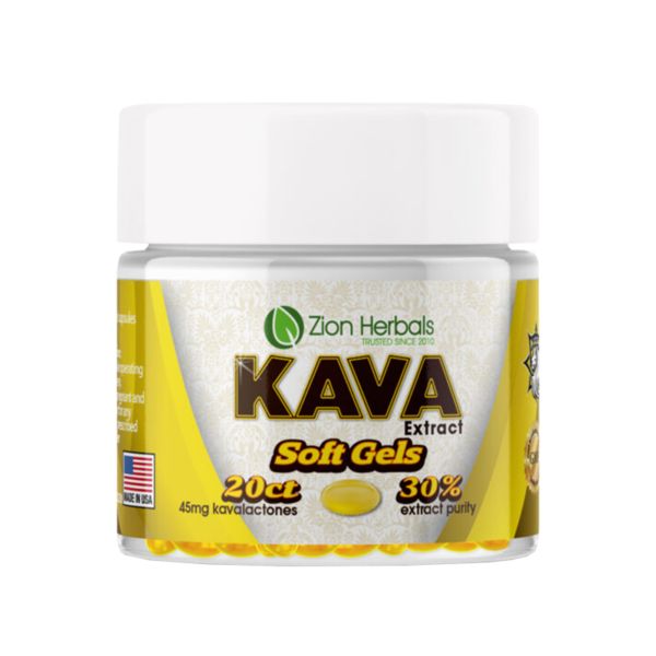 Zion Herbals KAVA Soft Gels - 30% (20CT)