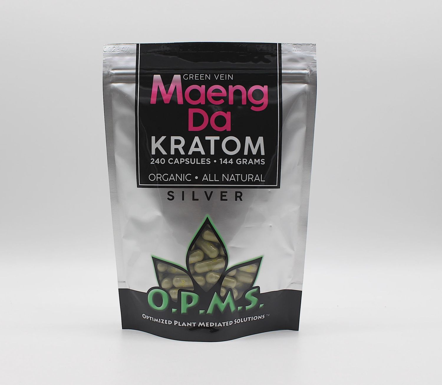 OPMS Silver Green Maeng Da - 144g (240CT)