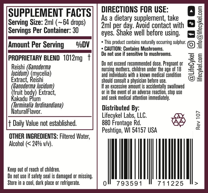 lifecykel Reishi FS Tincture (60ml)