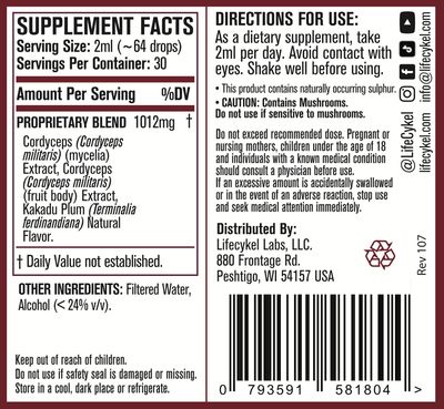 lifecykel Cordyceps FS Tincture (60ml)