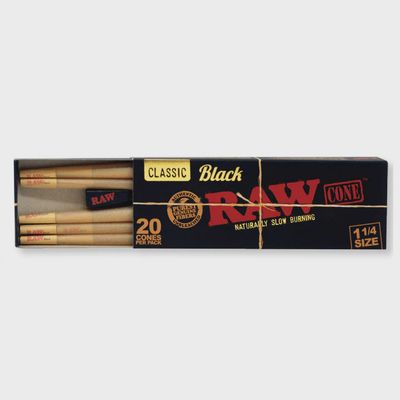 RAW Black Cone - 20 Pack