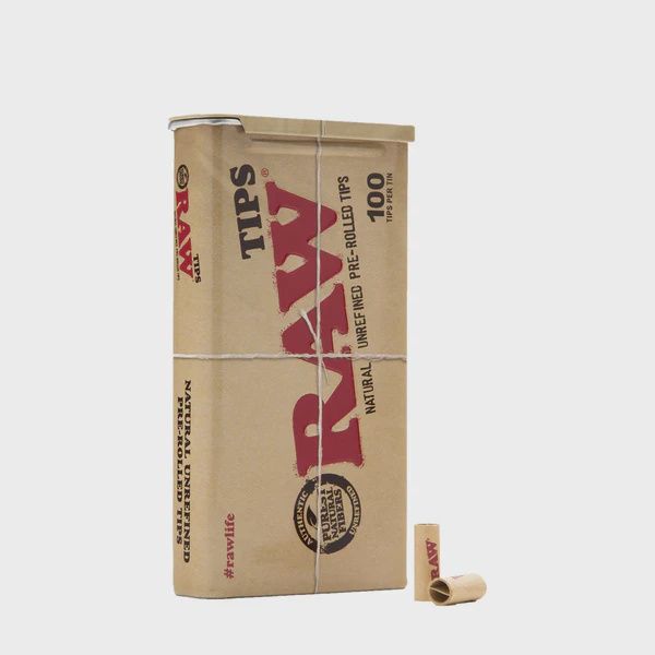 Raw Pre-Rolled Tip Tin (100Ct)