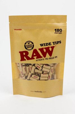 RAW Wide Pre-Rolled Tips (180CT)
