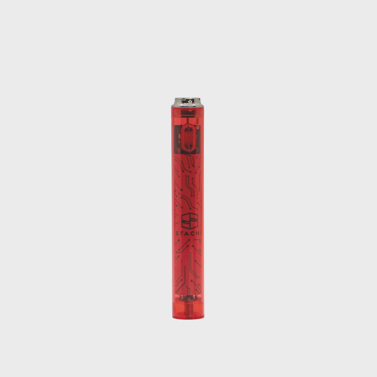Stache SLIM Transparent 510 Battery, Color: Red