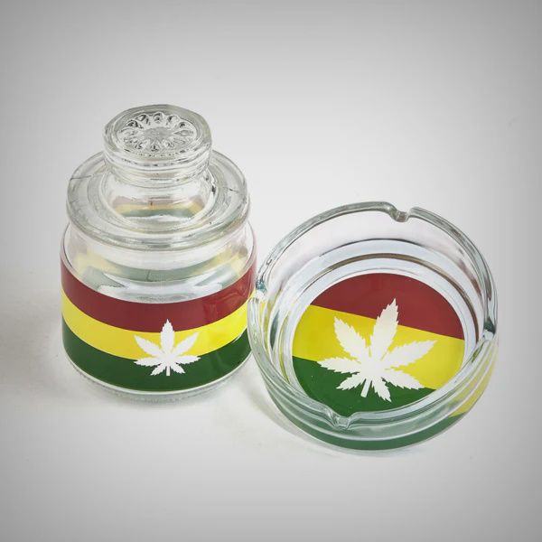 420 Somewhere Ash Tray &amp; Jar Set, Type: Leaf Set