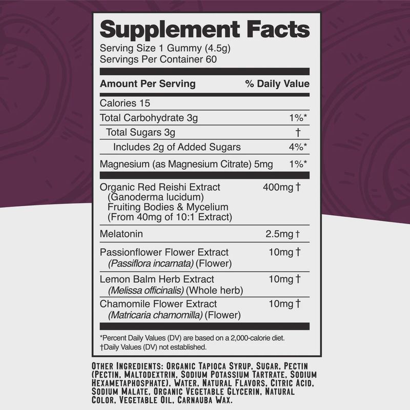 SLEEP: Reishi + Melatonin Gummies