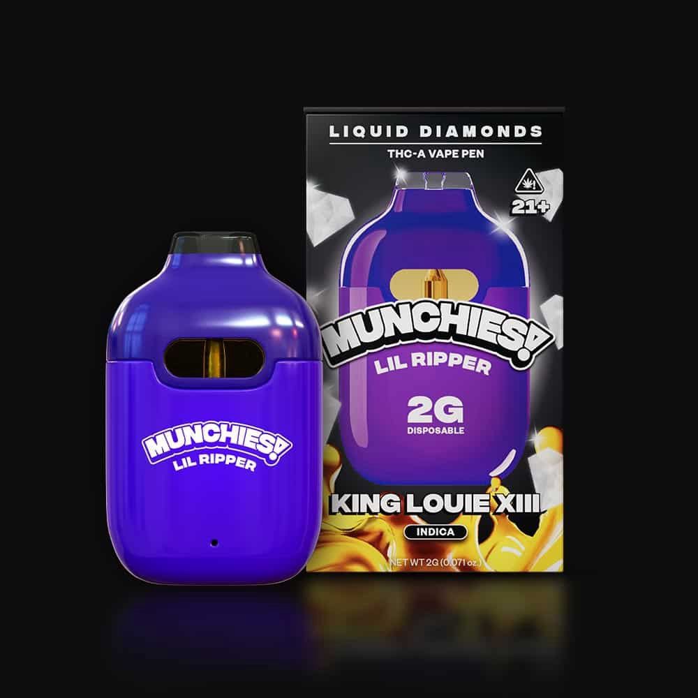 Lil Ripper 2g Liquid Diamonds THCA Disposable, Strain: KING LOUIE XIII (I)