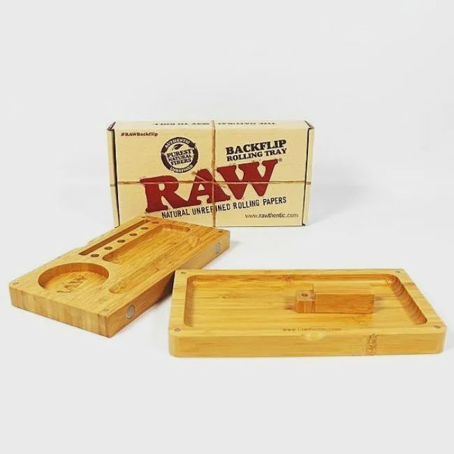 RAW Back Flip Bamboo Rolling Tray