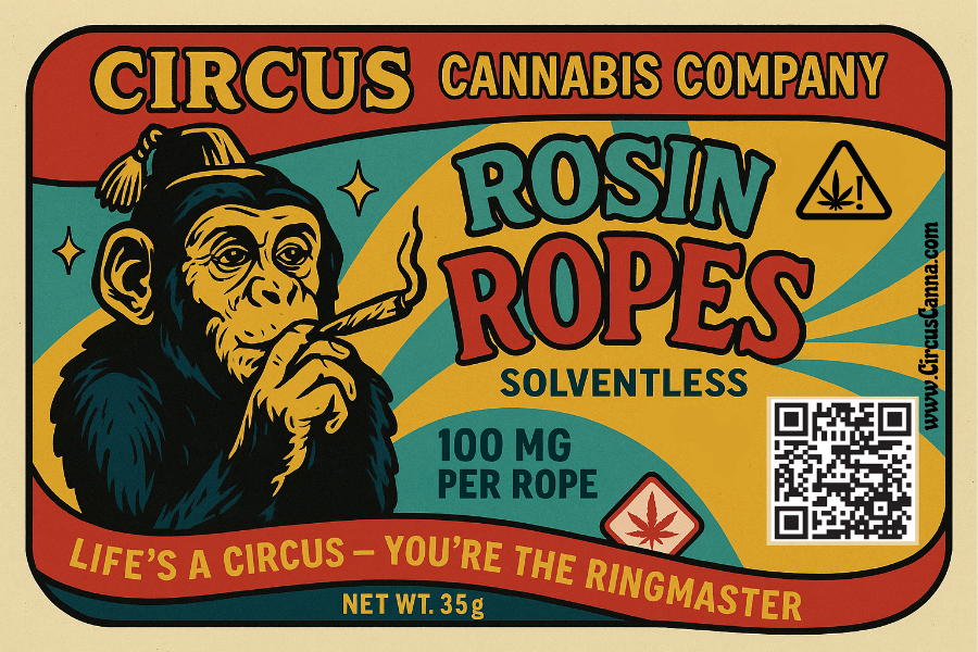 Solventless Rosin Candy Rope - 100mg (D9 THC)