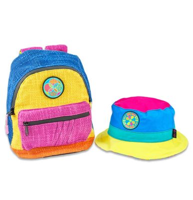 Hyperpop Reversible Mini Backpack + Bucket Hat Set - Grassroots Collab