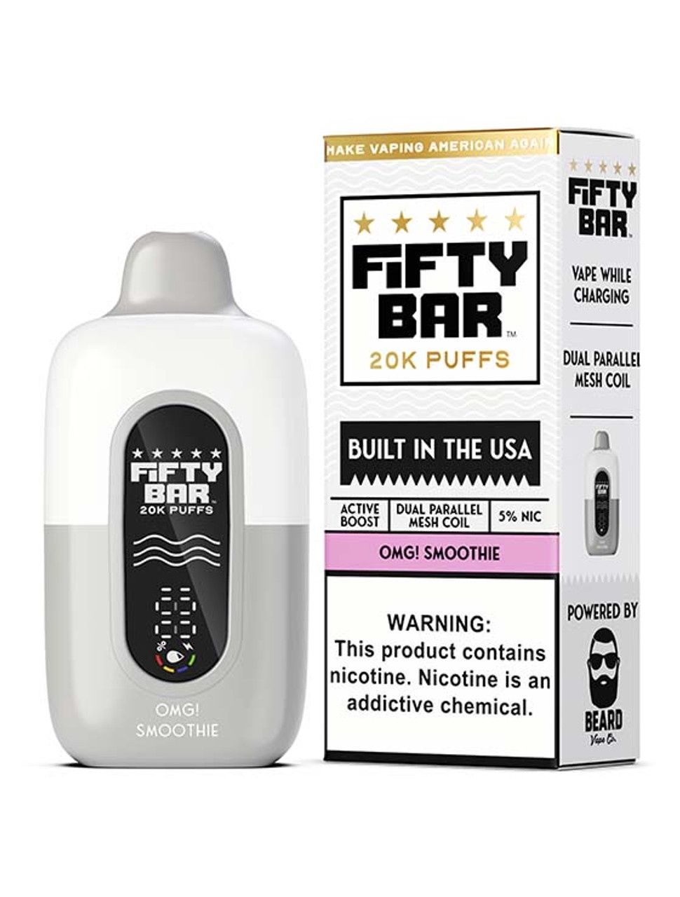 FiFTY Bar 20k Disposable (5%), Flavour: OMG Smoothie (W)