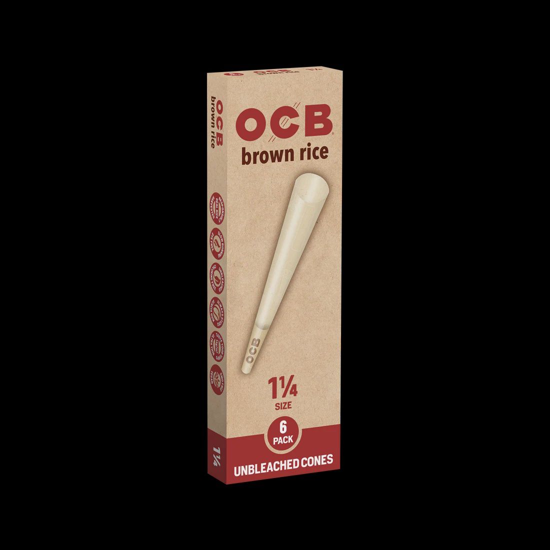 OCB Unbleached Brown Rice Cones, Size: 1 1/4