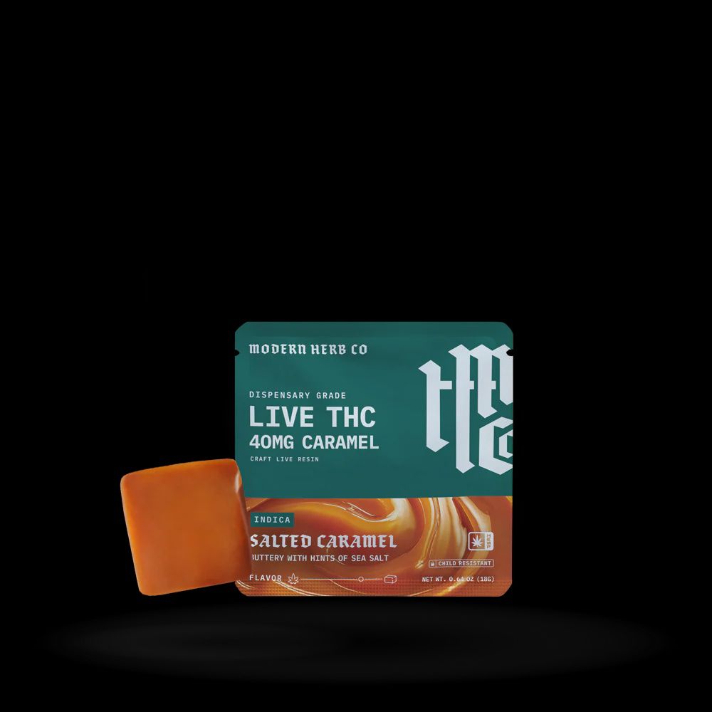 Modern Herb Live Resin D9 THC Caramel (Single), Strain: Pineapple Kush - 40mg (Indica)