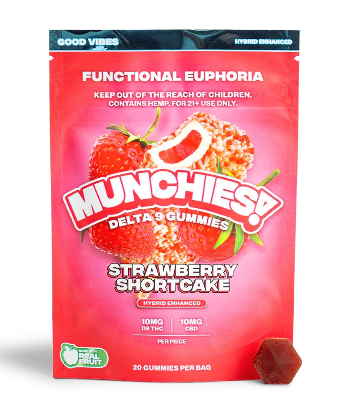MUNCHIES! Functional Euphoria Gummies, Flavour: Strawberry Shortcake (H)