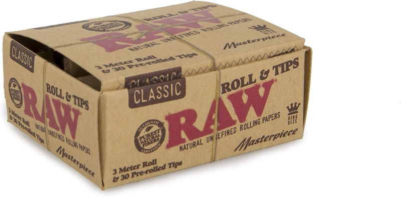 RAW Classic Masterpeace King Size Wide Rolls &amp; Tips