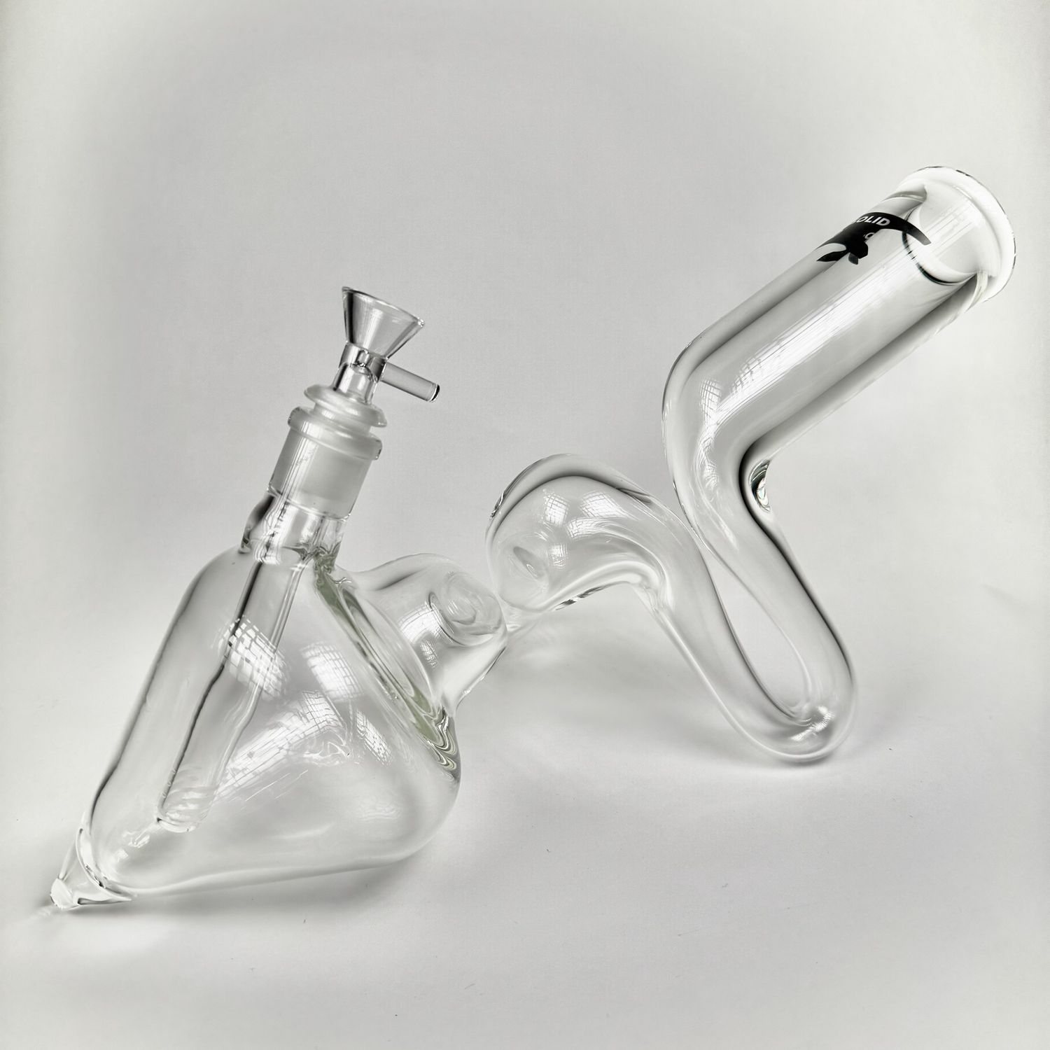 SOLID Glass 15" Lazy Boy Water Pipe (9mm)
