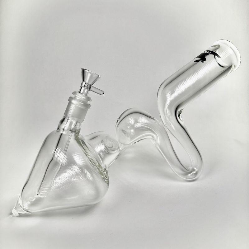 SOLID Glass 15" Lazy Boy Water Pipe (9mm)