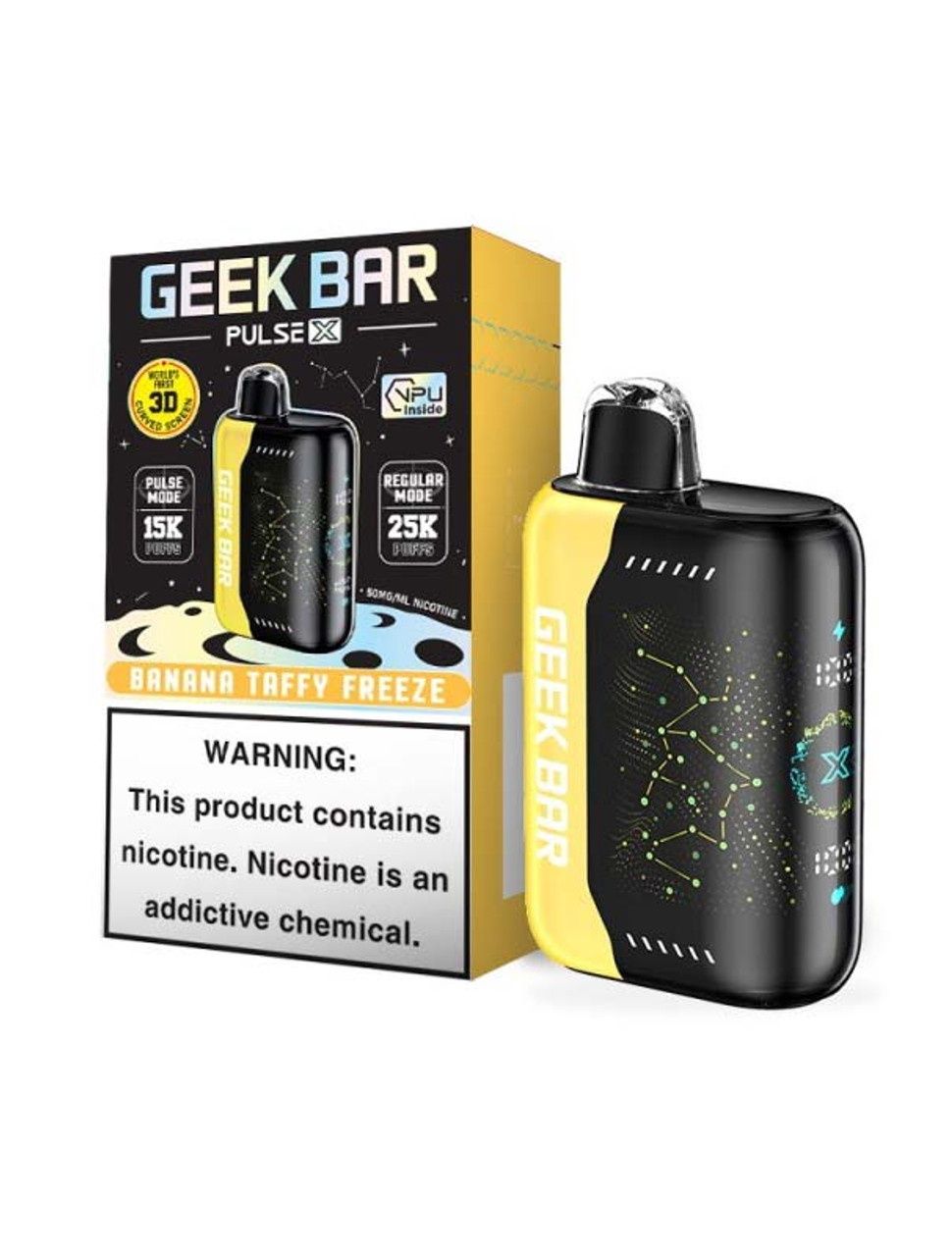 Geek Bar Pulse X Disposable (5%), Flavour: Banana Taffy Freeze