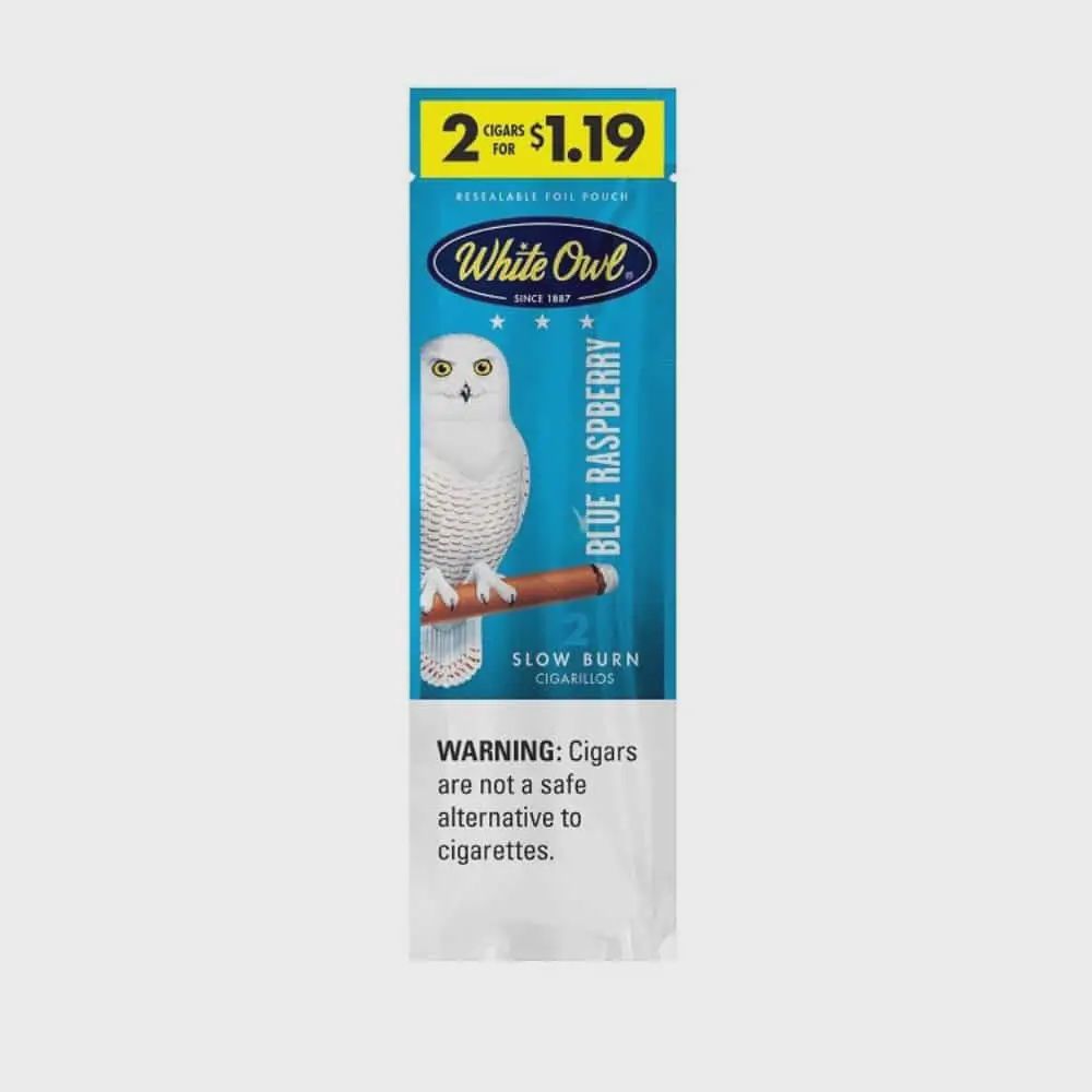 White Owl Cigarillos (2/$1.19), Flavour: Blue Raspberry
