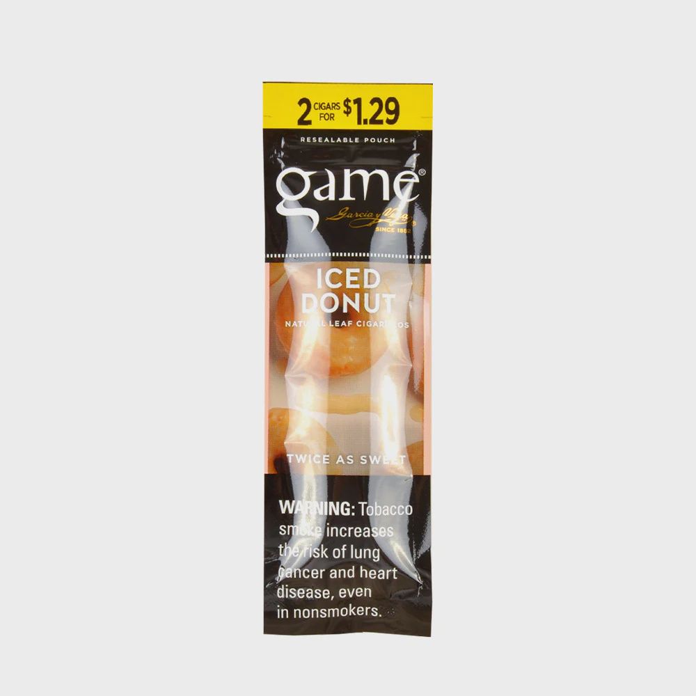 game Cigarillos (2/$1.29), Flavour: ICED DONUT