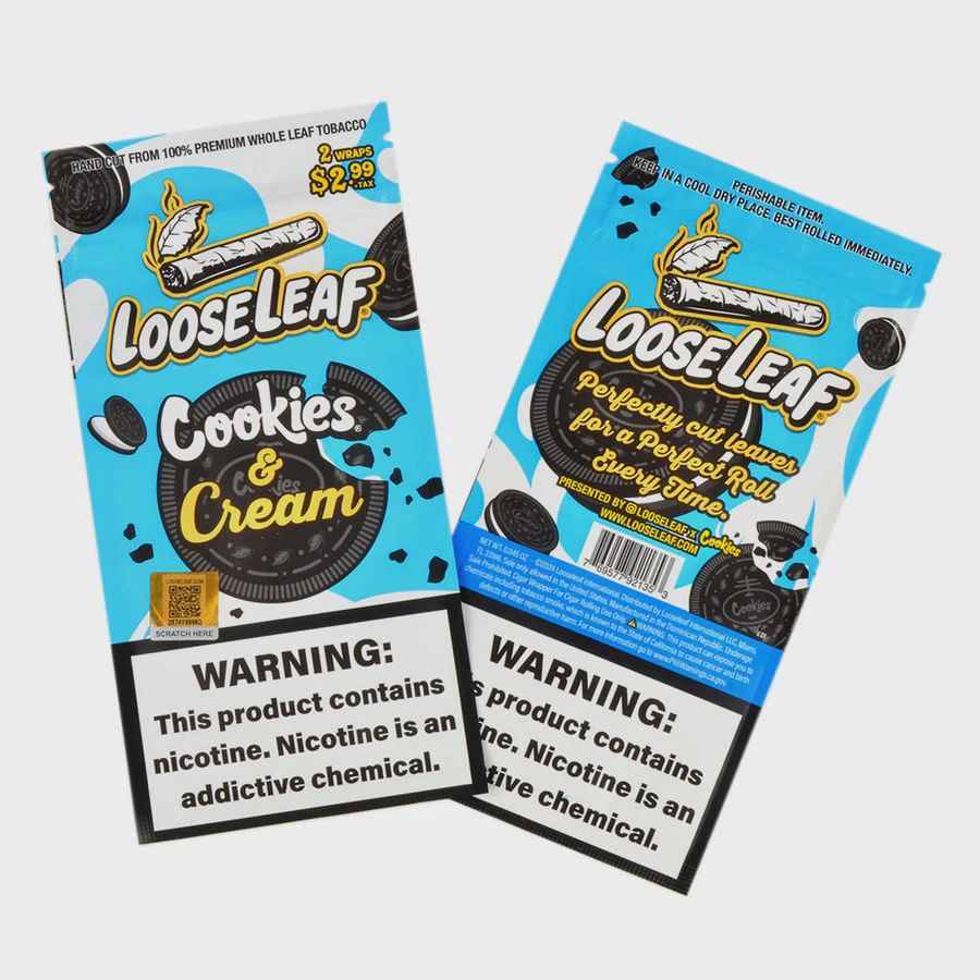 Loose Leaf Natural Wrap (2PK), Flavour: Cookies &amp; Cream