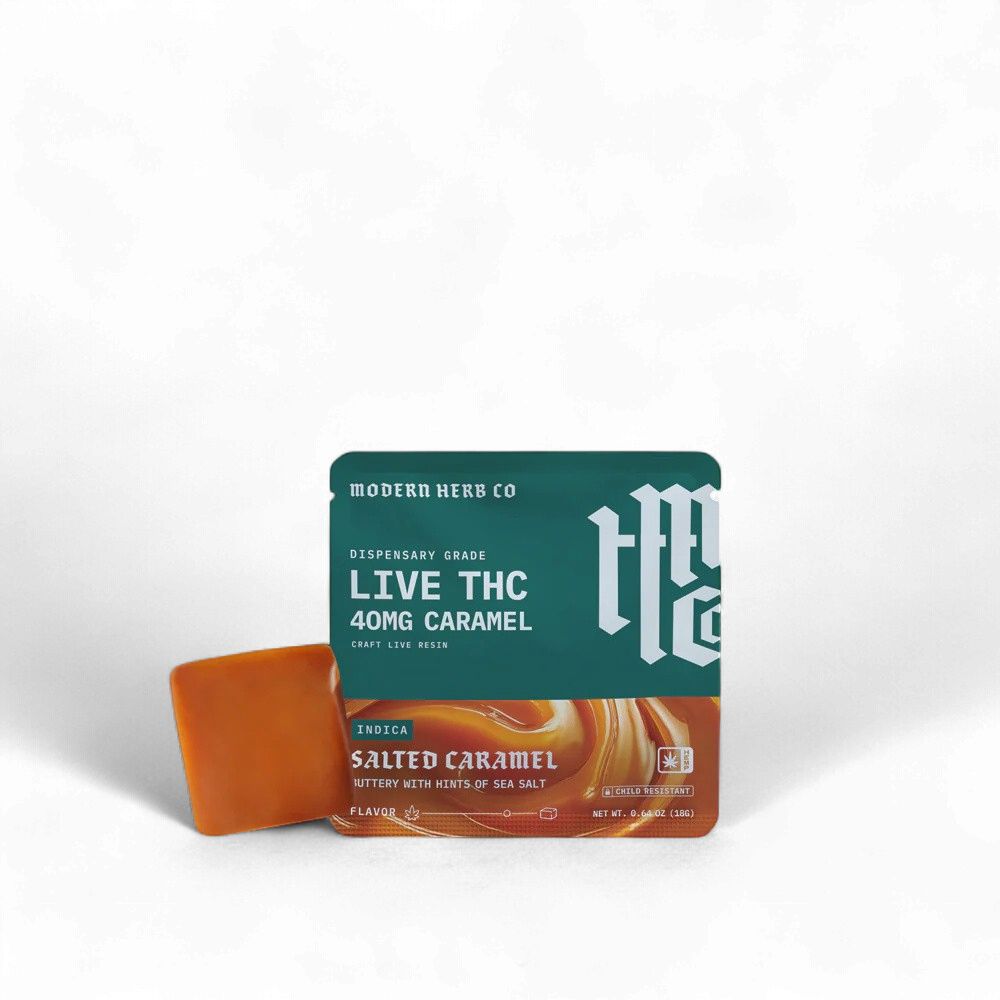 Modern Herb Live Resin D9 THC Caramel (Single), Strain: Pineapple Kush - 40mg (Indica)