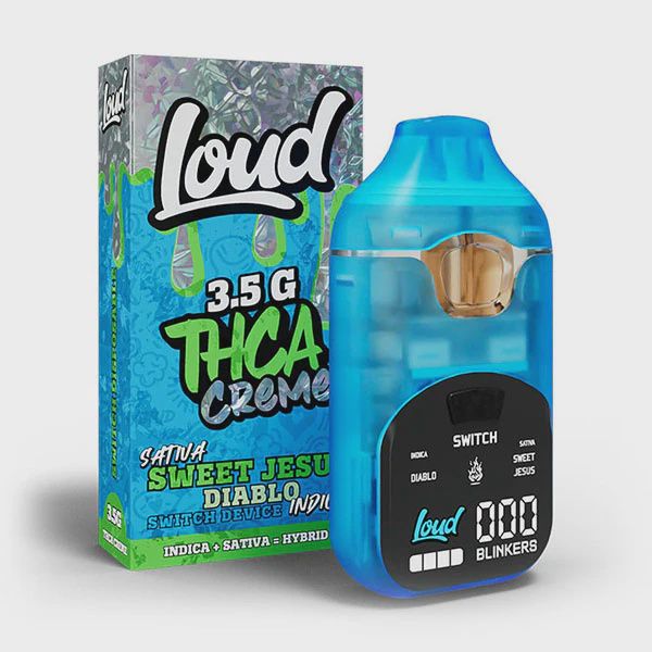 Loud THC-A Creme SWITCH Disposable – 3.5g, Strain: Sweet Jesus (S) x Diablo (I)