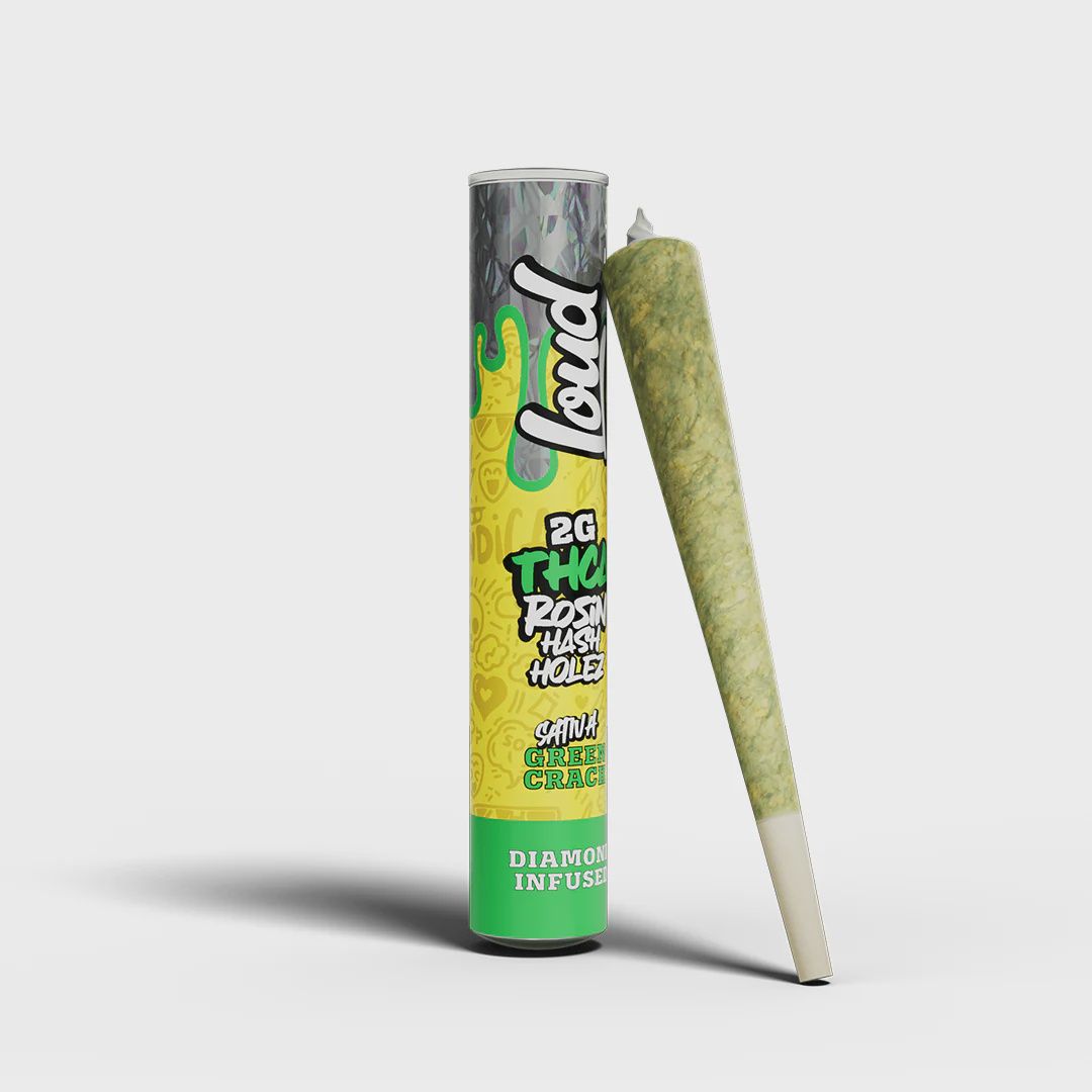 Loud THCA Rosin Hash Holez – 2g, Strain: Green Crack (S)