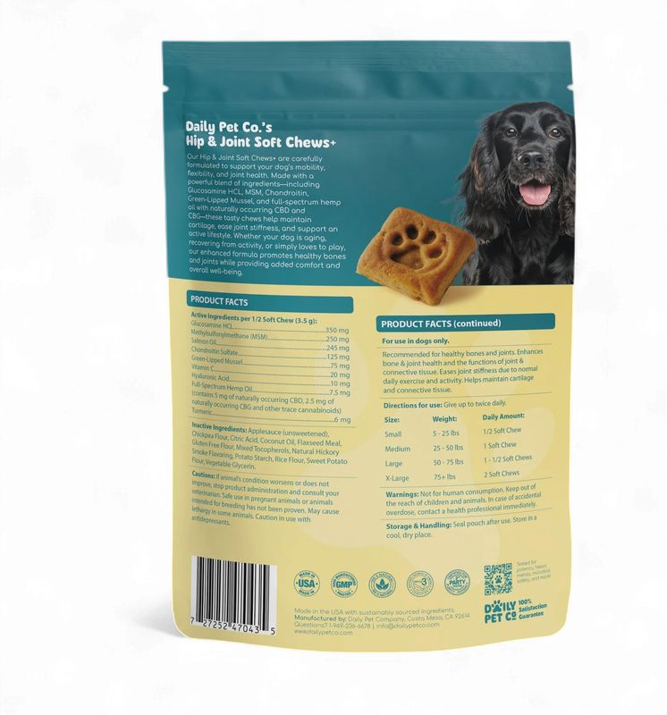 Daily Pet Co Dog Hip &amp; Joint Chews+ (60CT)