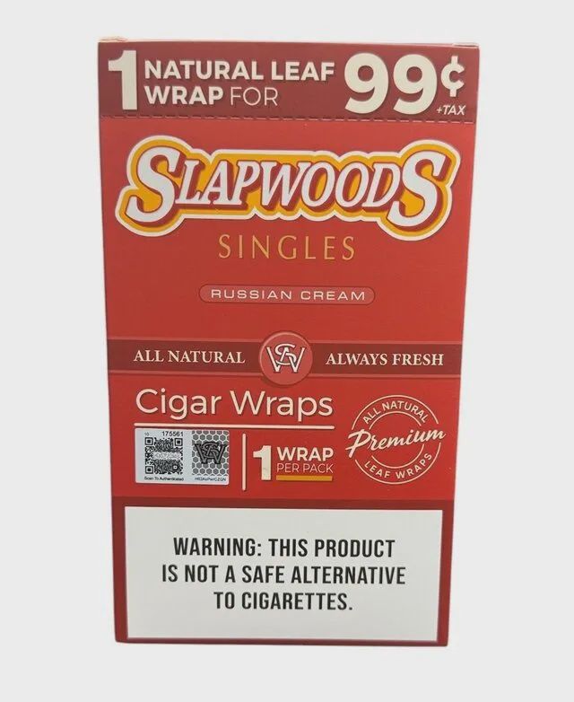 Slapwoods Natural Leaf Wraps - Single, Flavour: Russian Cream