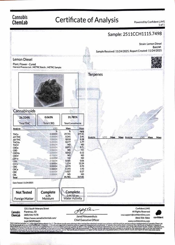 Lemon Diesel THCA Flower - 29.74% (SH)