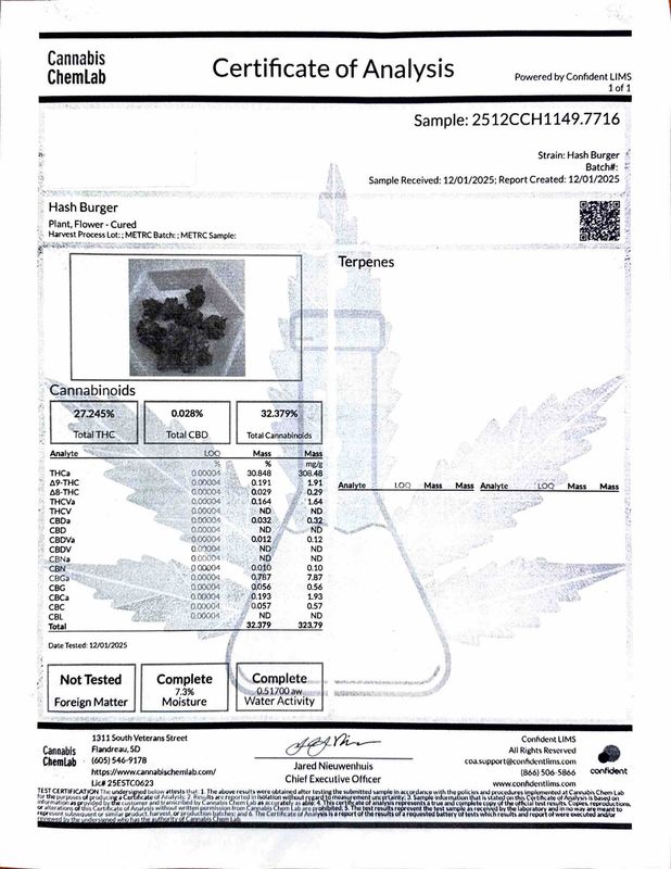 Hash Burger THCA Flower - 30.85% (H)