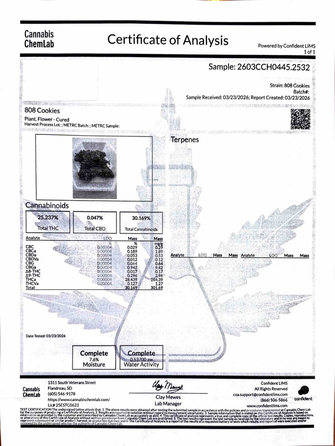 808 Cookies THCA Flower 28.44% (H)