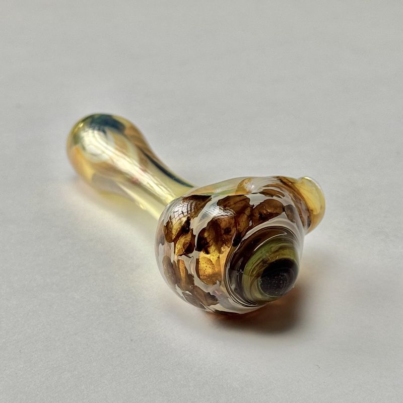 Color Head Spoon (SM) by Backwoods Glass - E
