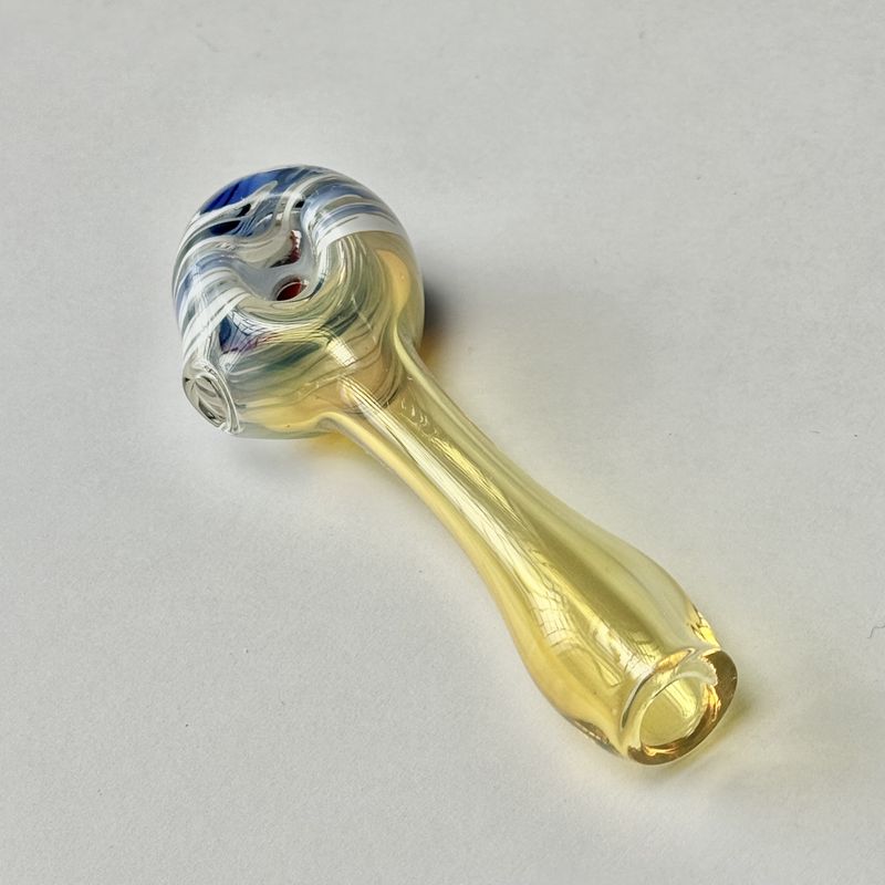 Color Head Spoon (SM) by Backwoods Glass - F